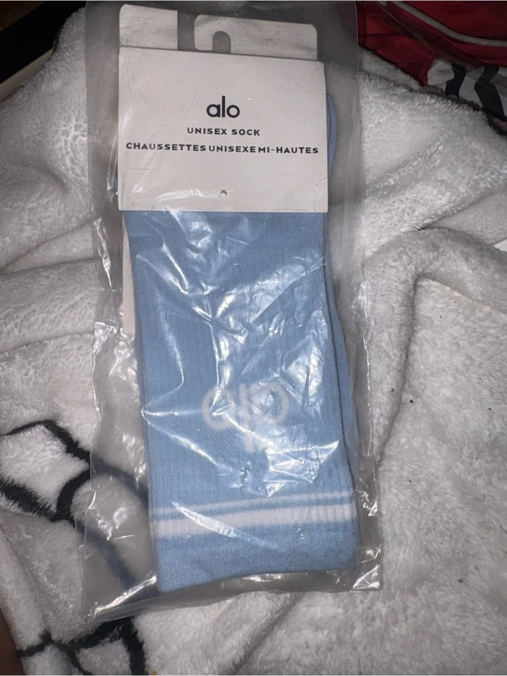 ALO Yoga Light Blue Athletic Socks